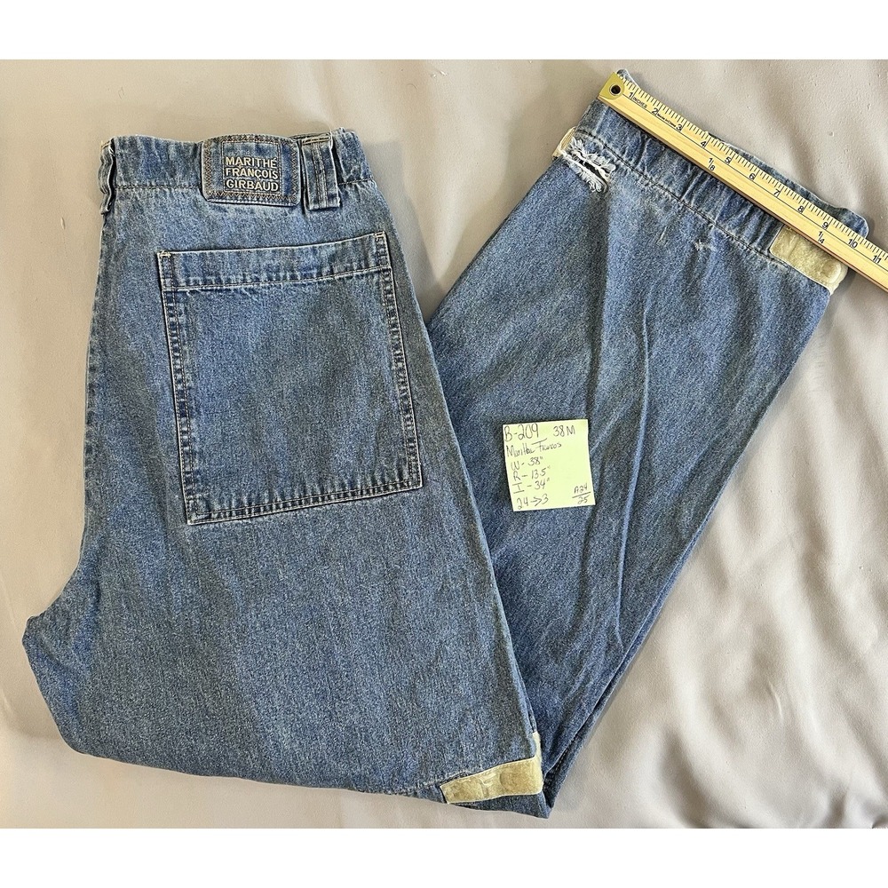 VNG Marithe Francois Girbaud Jeans Mens 38 Blue Baggy‎ Shuttle Tape Skater Y2K - Picture 16 of 16